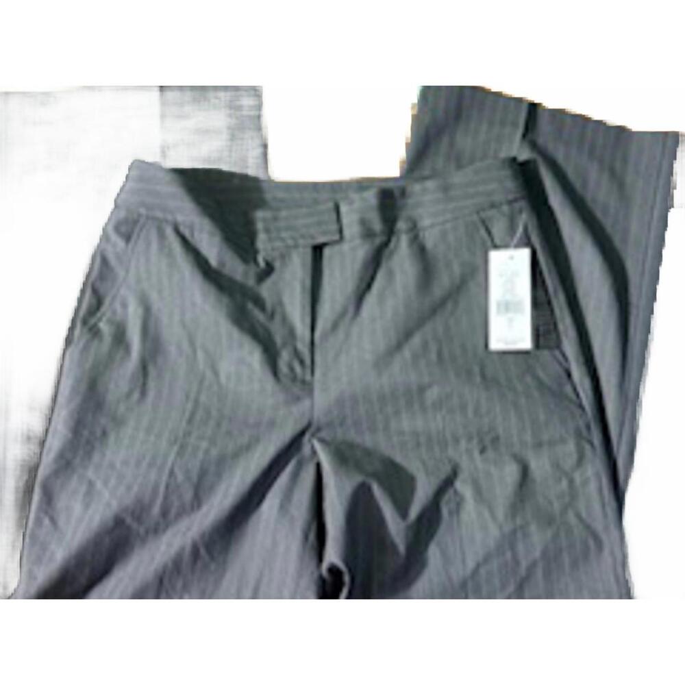 JM Studio Dress Pants Size 6‎ Black Charcoal Pinstripe Women's NWT